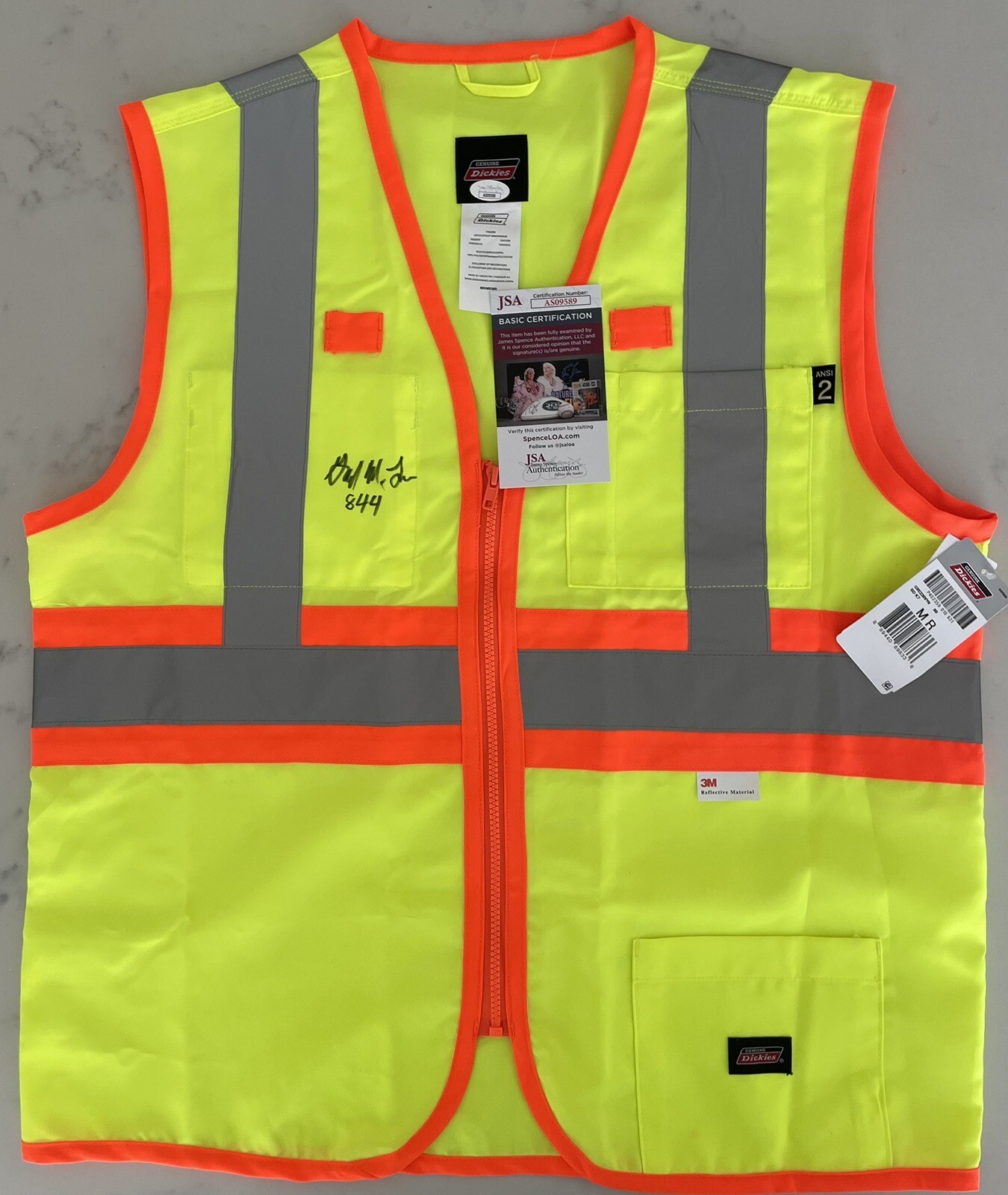 OFFICIAL Gail Lewis Signed Safety Vest Walmart Employee #844 - JSA COA