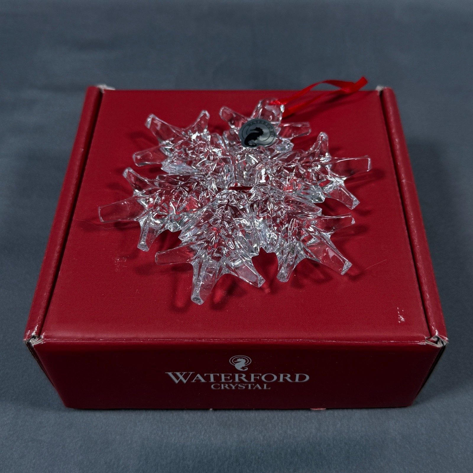 Waterford Clear Crystal Glass Snowflake Christmas Ornament Holiday Decor NEW