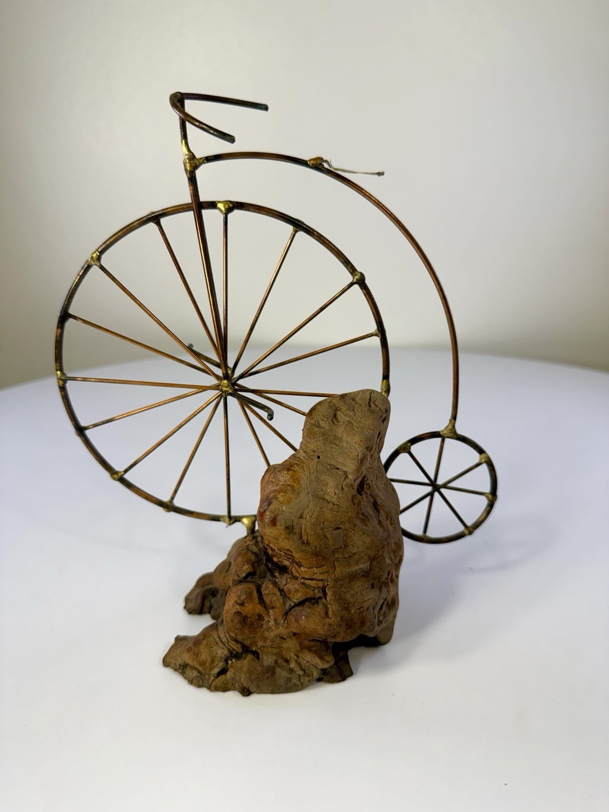 Vintage Brutalist Wire Bicycle Sculpture