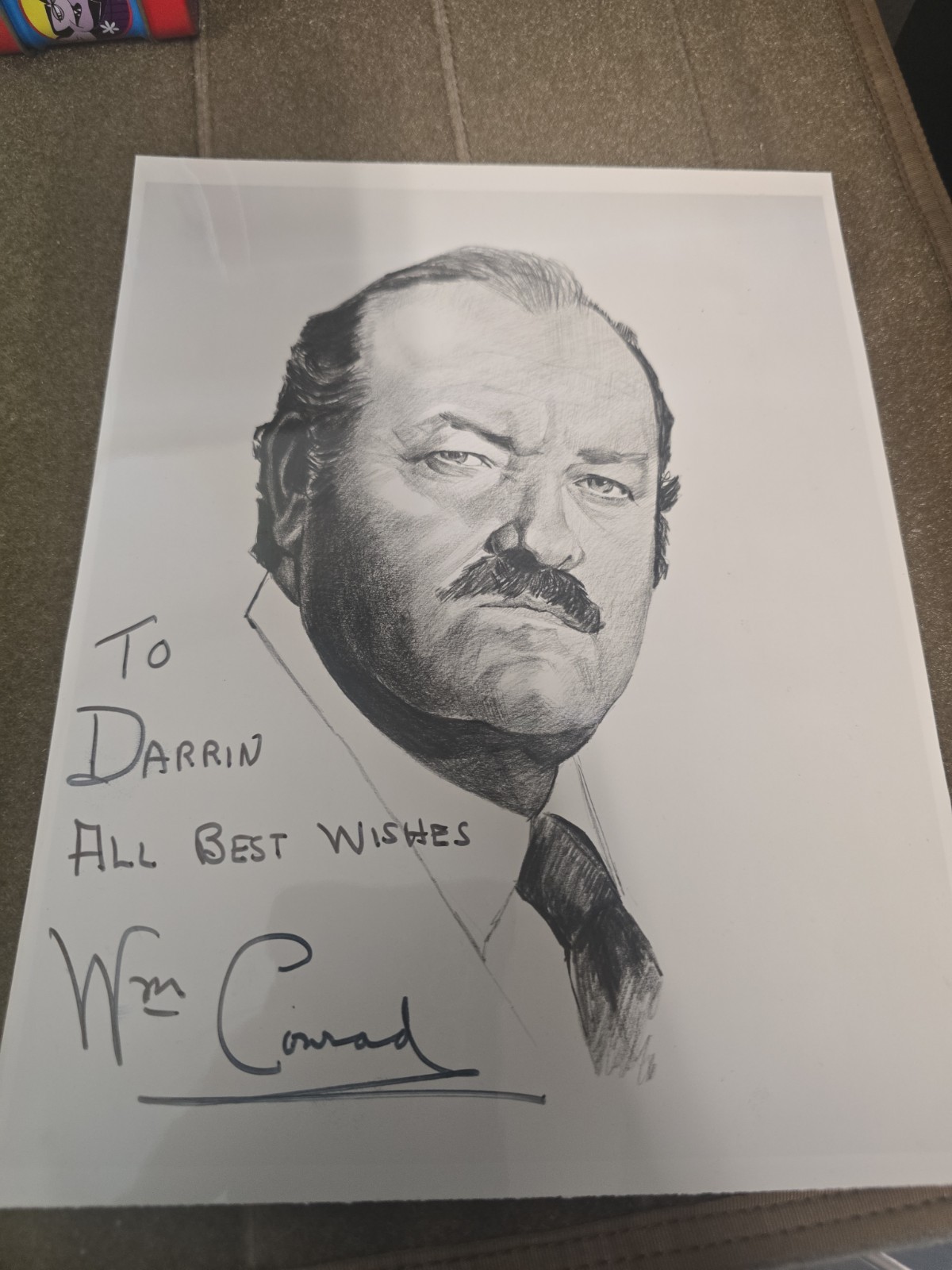 Actor William Conrad Autographed Photo 8x10