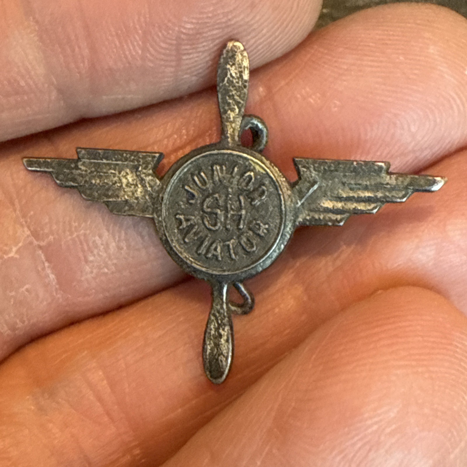 RARE Vintage WWII Era Scripps Howard Jr. “JUNIOR AVIATOR” Lapel Pin