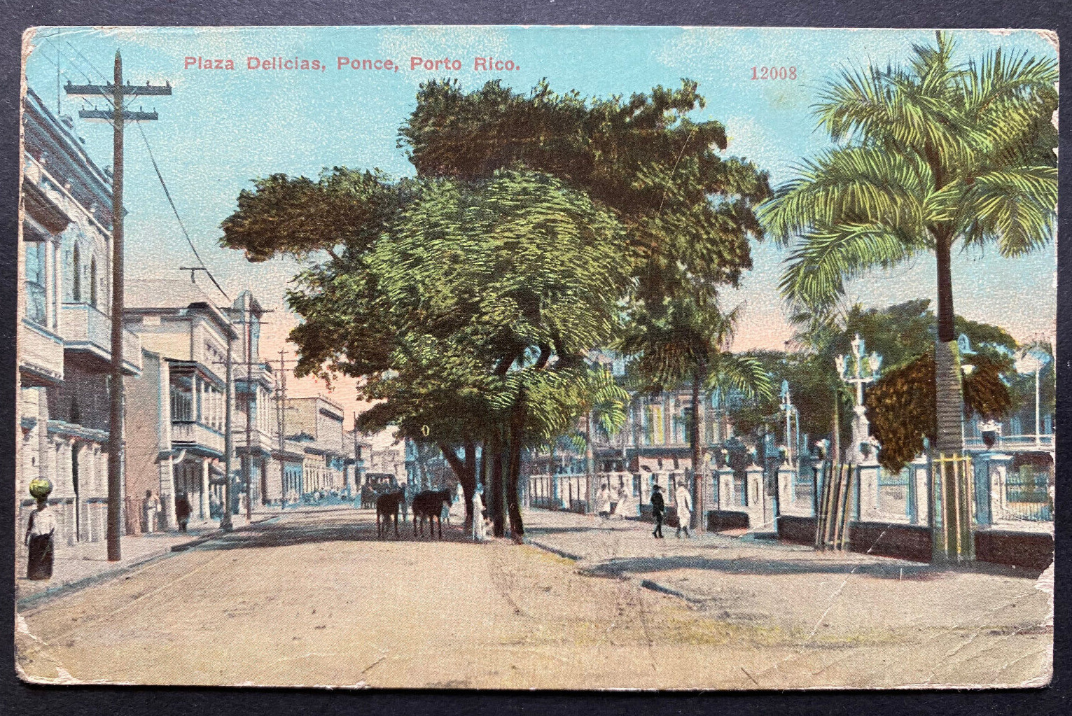 Puerto Rico, 1913, YAUCO - France, TARJETA POSTAL, POST CARD