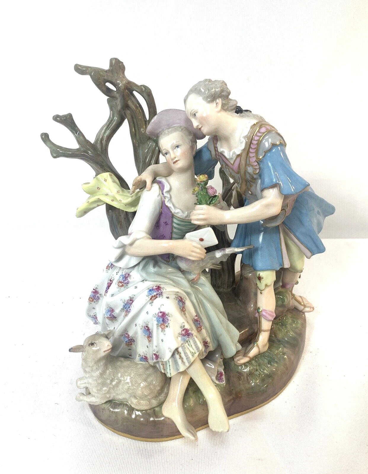 Vtg Meissen Antique Style Figurine Lovers Johann Joachim Kaendler $849.50 OBO{ch