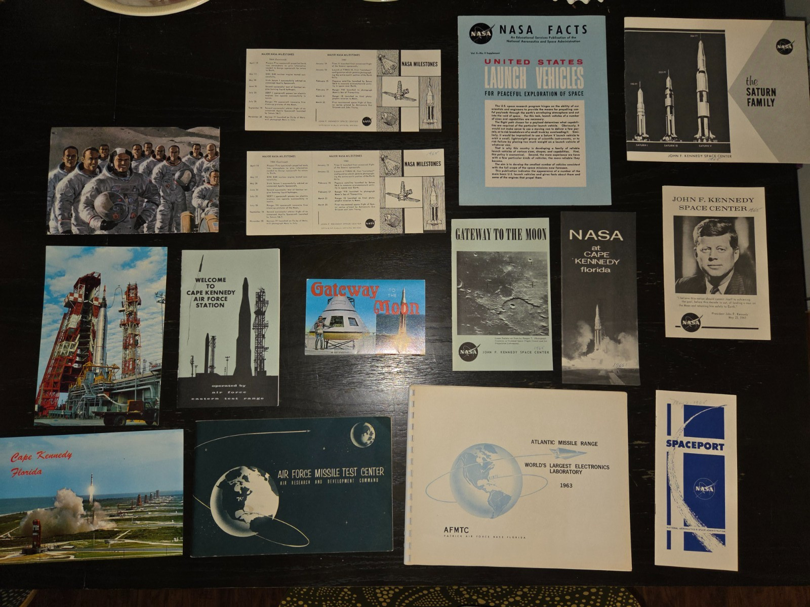 1960s Vintage huge lot of NASA Brochures, Posters,and Postcards