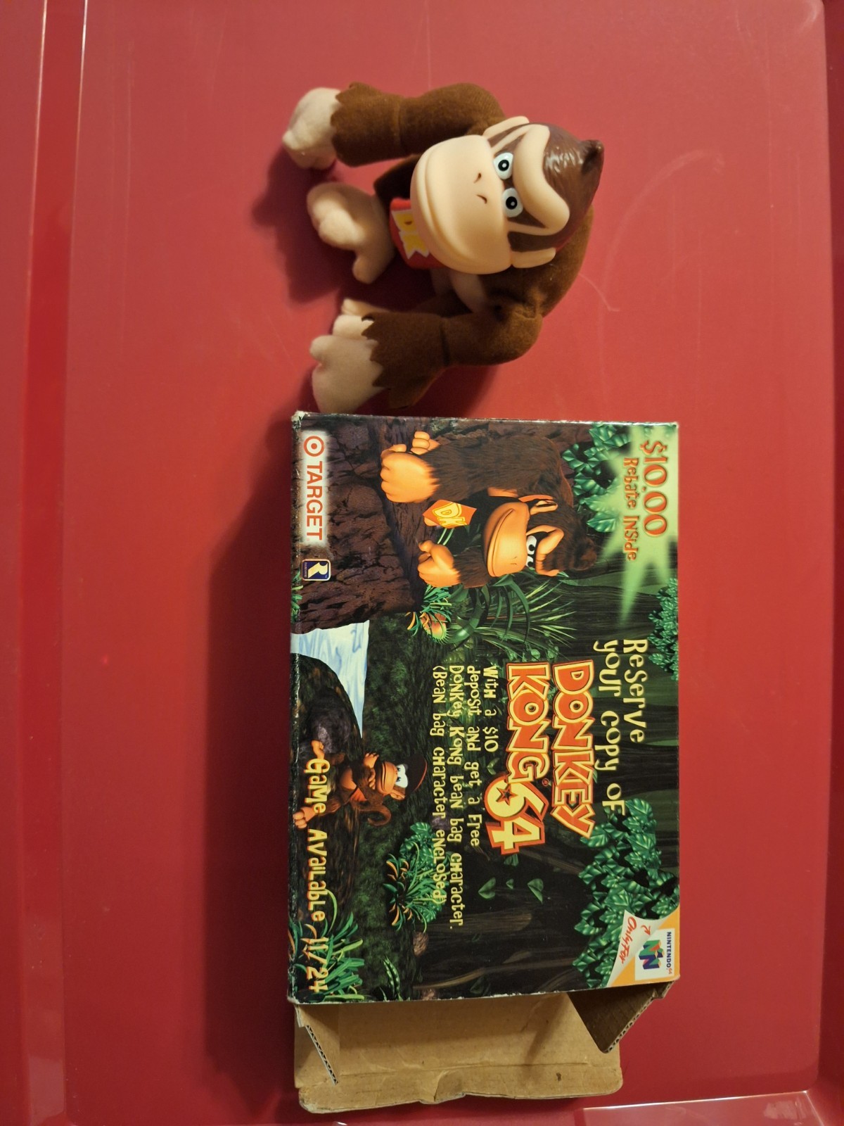 Nintendo 1999 Target Exclusive Donkey Kong Plush -  N64 collectibles Rare