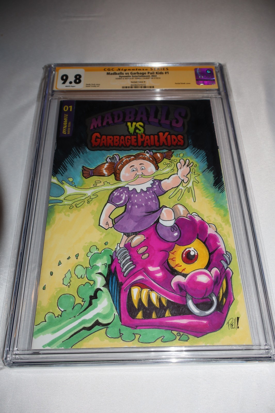 CGC SS 9.8 Madballs vs Garbage Pail Kids 1 Sketch Original Comic Art Hornhead NM