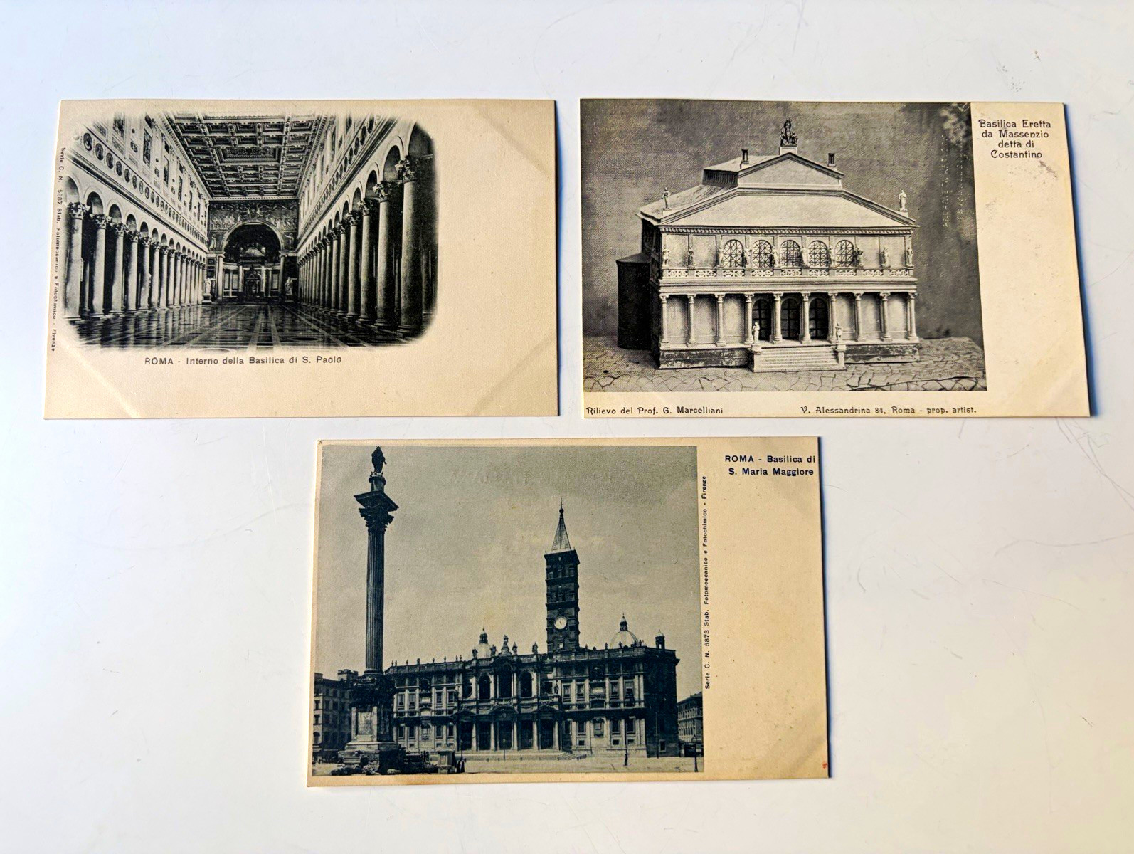 (3) Antique Postcards Set, Rome Italy, Vintage Early 1900’s
