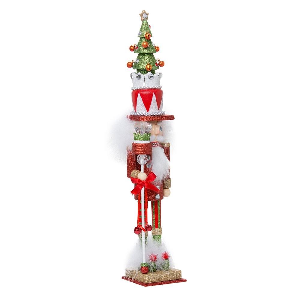 Kurt Adler Hollywood Tree Hat Nutcracker, 15-Inch, Red and Green Kurt Adler Hollywood Tree Hat Nutcracker, 15-Inch, Red and Green