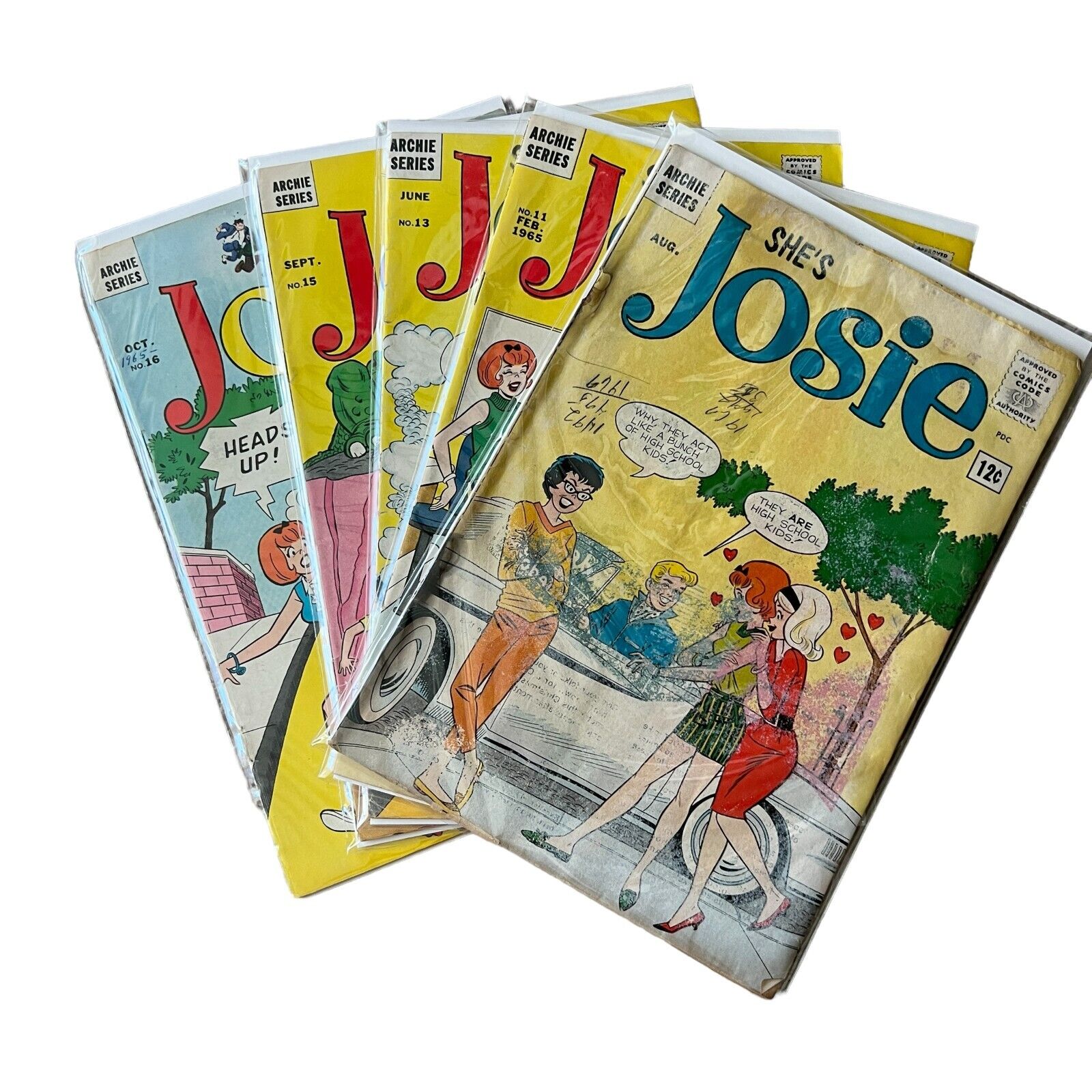 She's Josie Lot GGA # 2, 11, 13, 15, 16 Silver Age Archie Series