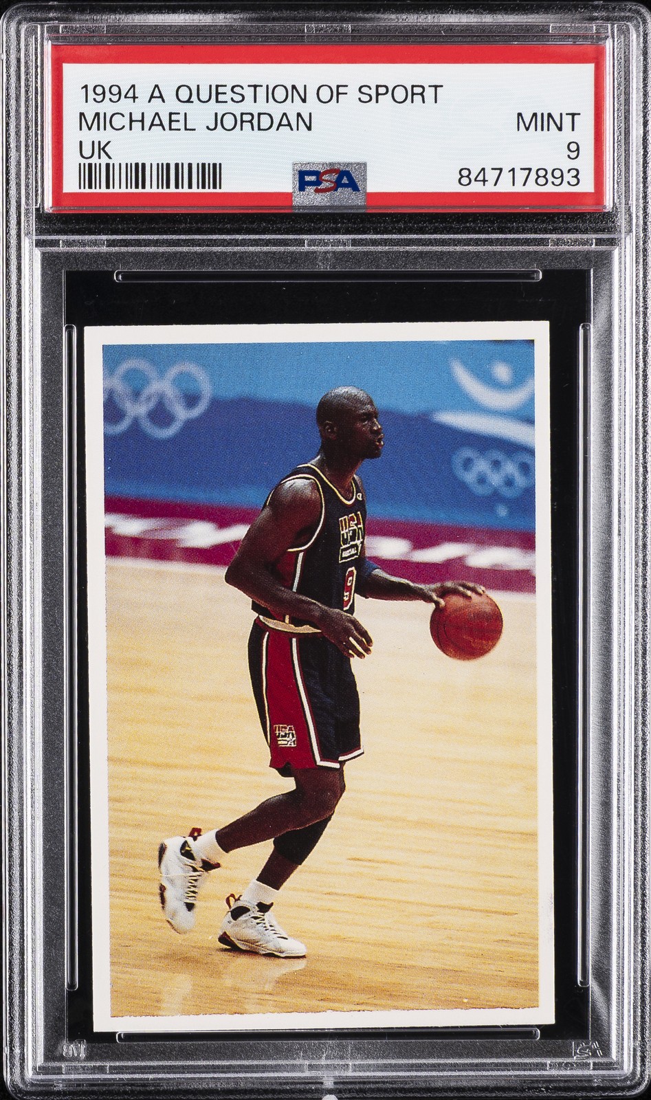 1994 A QUESTION OF SPORT UK MICHAEL JORDAN PSA 9