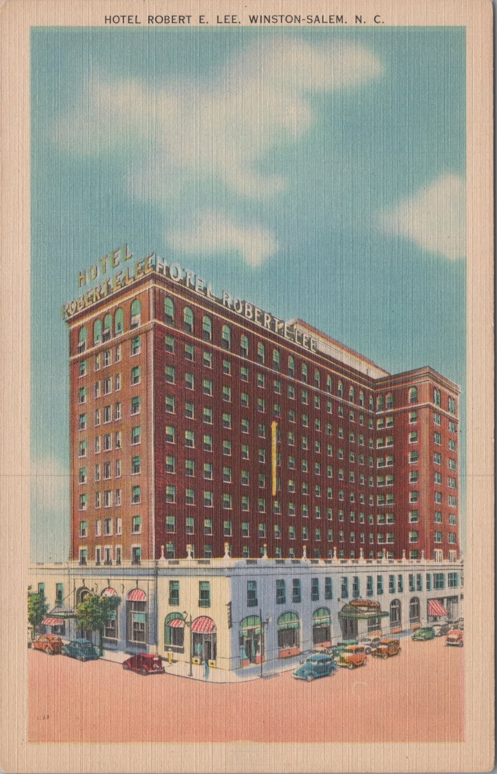 Hotel Robert E. Lee Winston-Salem NC c1940s North Carolina Postcard