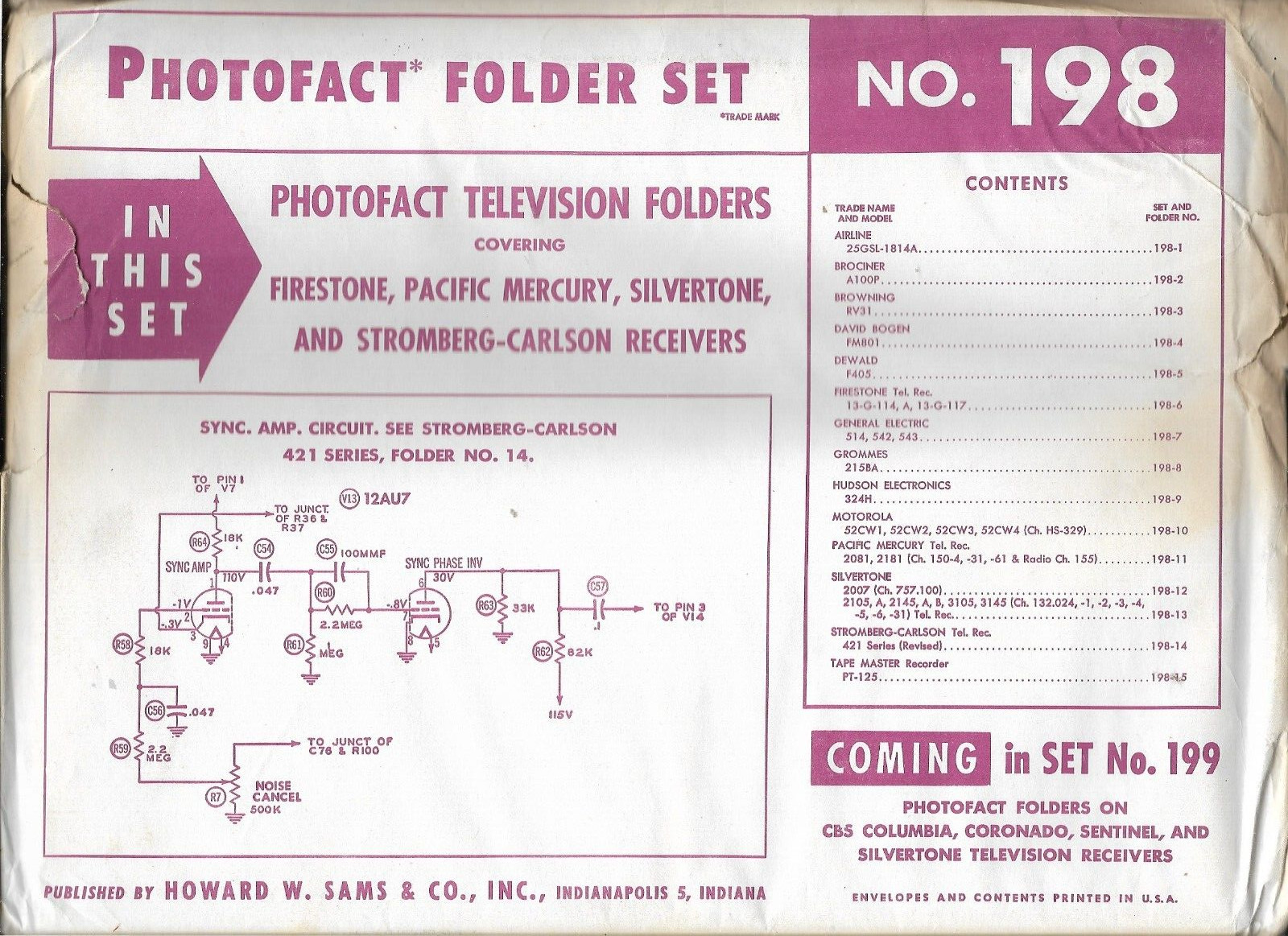 Sams Photofact vintage electronics repair schematic folder set YOU PICK 128-198 Sams Photofact vintage electronics repair schematic folder set YOU PICK 128-198
