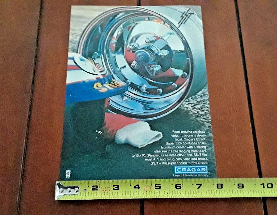 CRAGAR STREET SUPER TRICK SST- MAG WHEELS - ORIGINAL 1978 VINTAGE AD CRAGAR STREET SUPER TRICK SST- MAG WHEELS - ORIGINAL 1978 VINTAGE AD