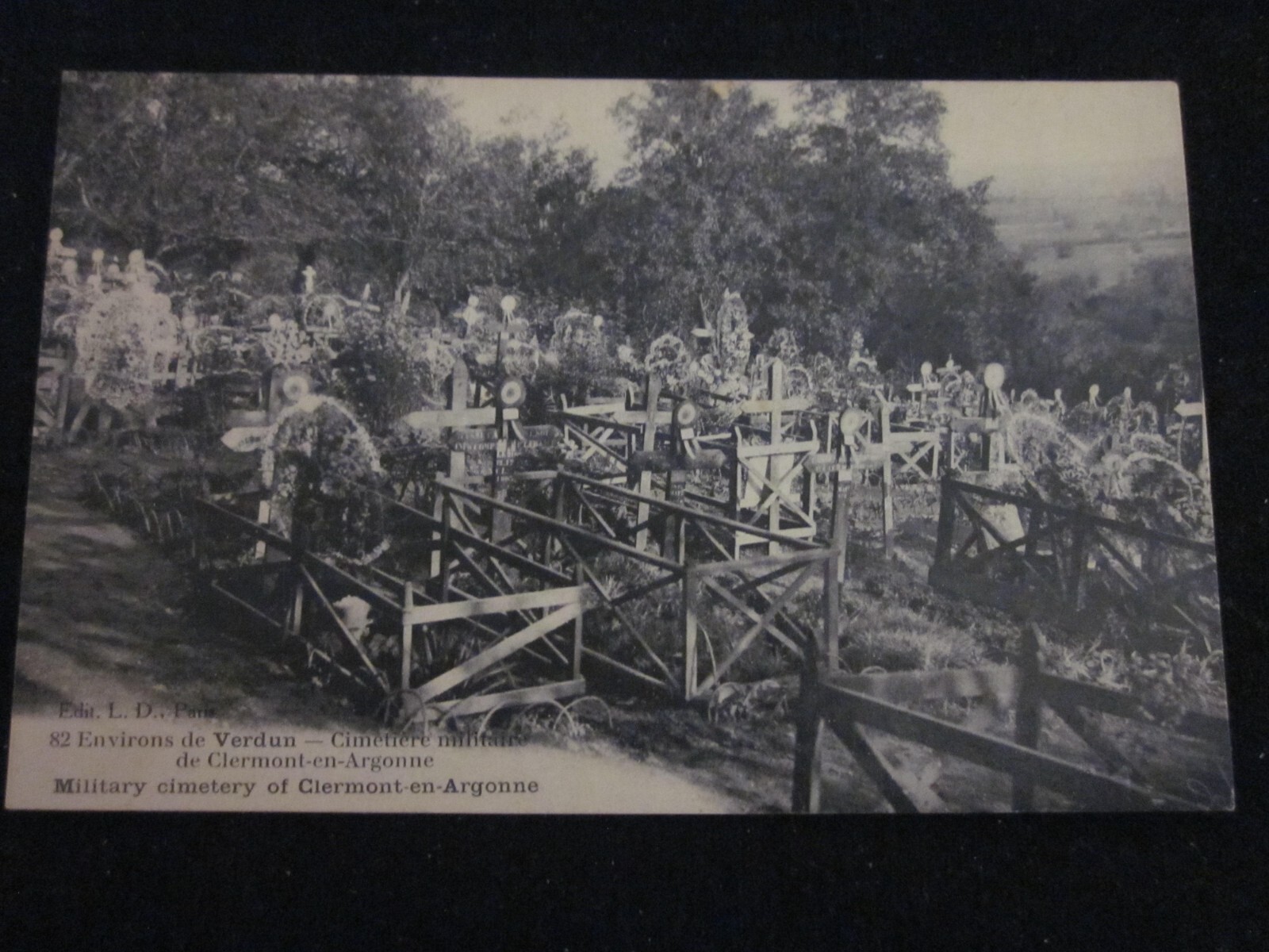 Verdun France RPPC WW1 1914-1918 Military Cemetery Clermont-en-argonne postcard