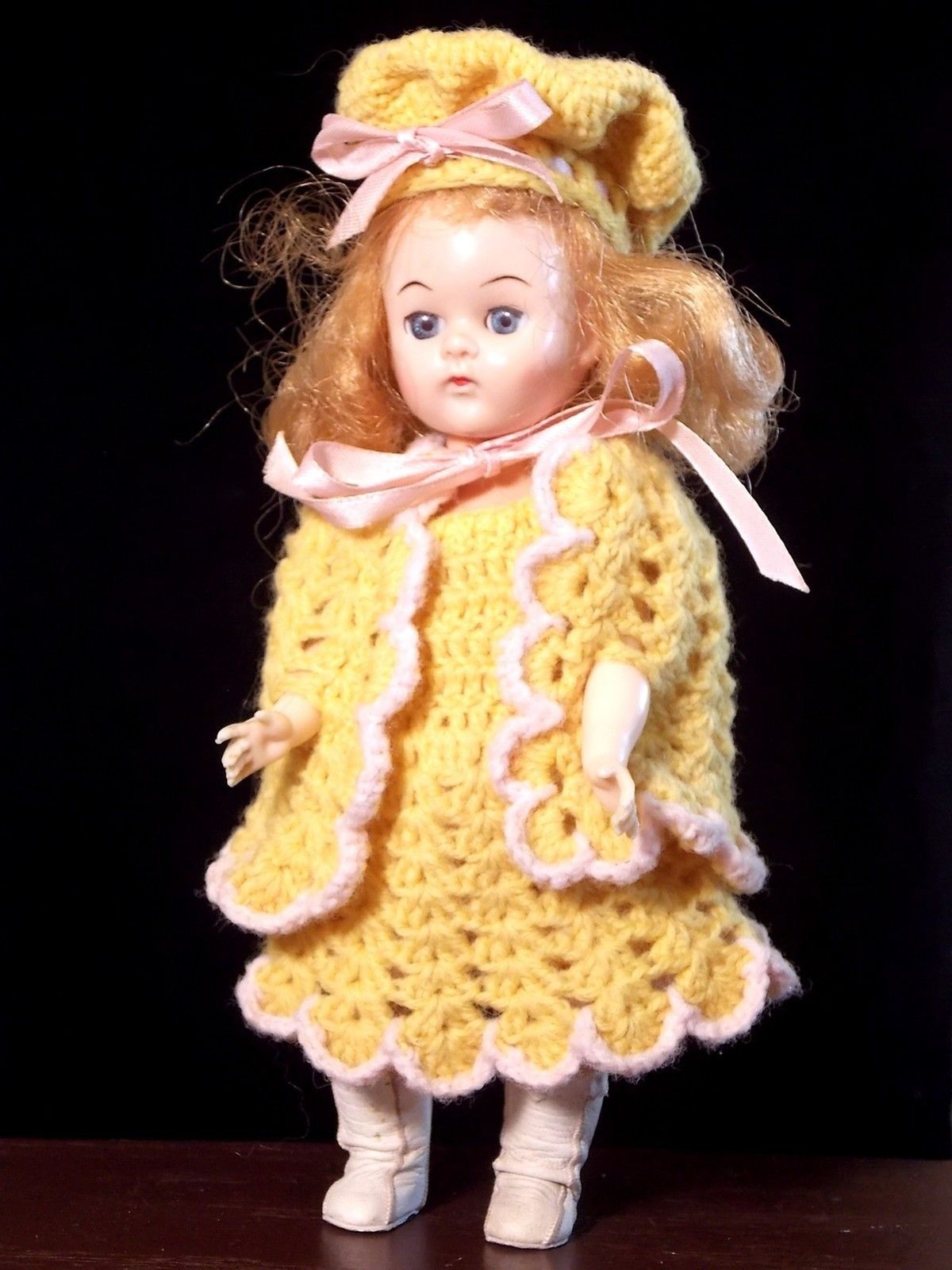 Vintage Virga Doll Strung Straight Leg Walker Hard Plastic Vintage Virga Doll Strung Straight Leg Walker Hard Plastic