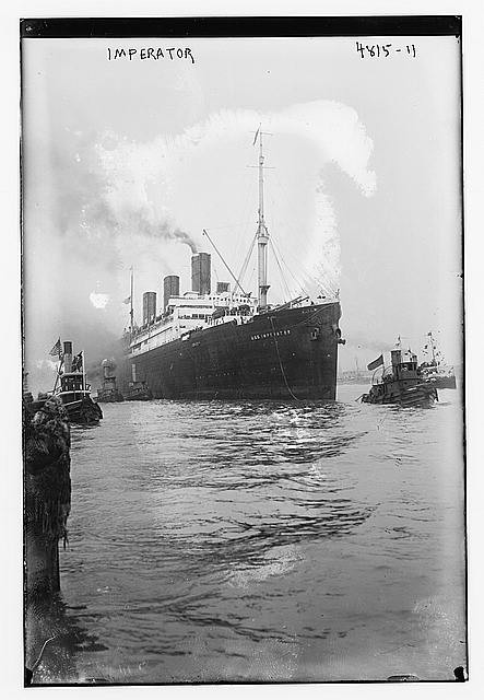 Photo:USS Imperator Hamburg America Line WWI Transport Ship 1919