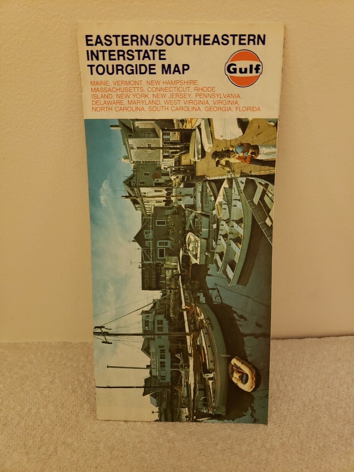 Vintage 1976 Gulf EASTERN / SOUTHEASTERN Interstate Tourgide Map Rand McNally