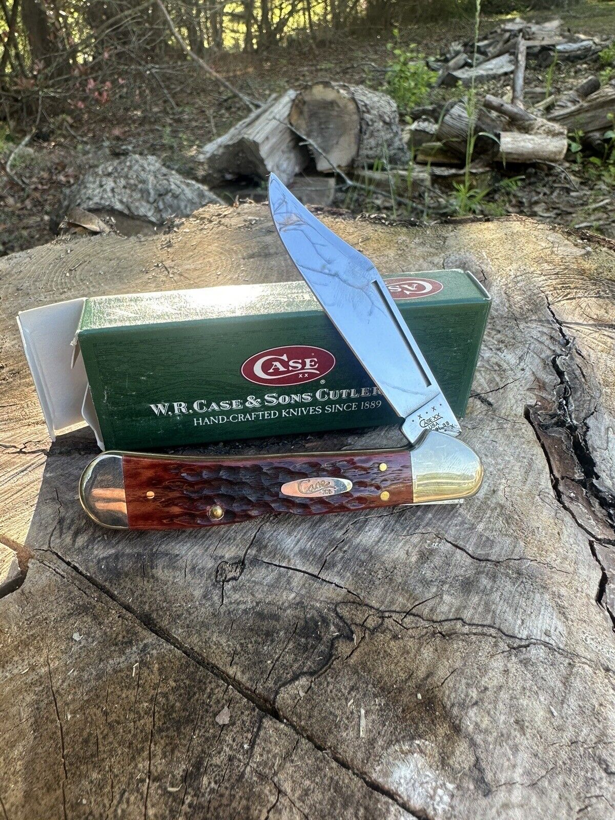 Case XX Copperlock Knife 2000 NICE Chestnut Bone 61549L Mint In Original Box