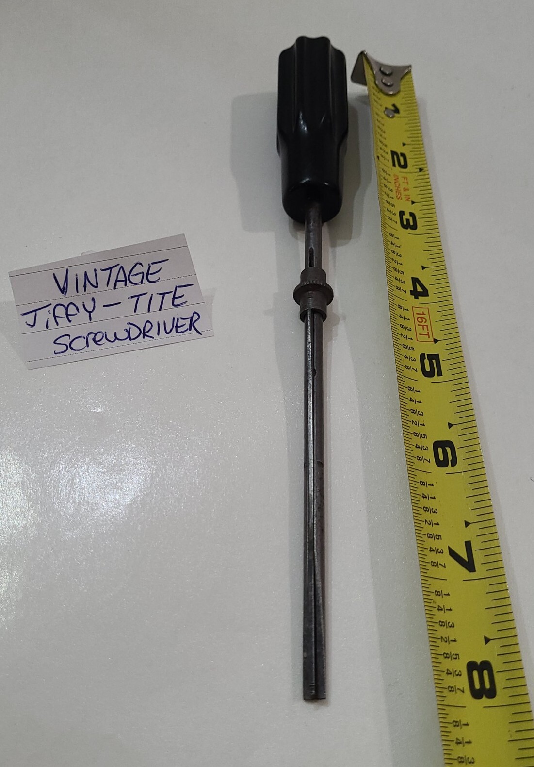 Jiffy-Tite Screwdrive Flat Head Specialty Notch Screw Holding Vintage Tool USA 