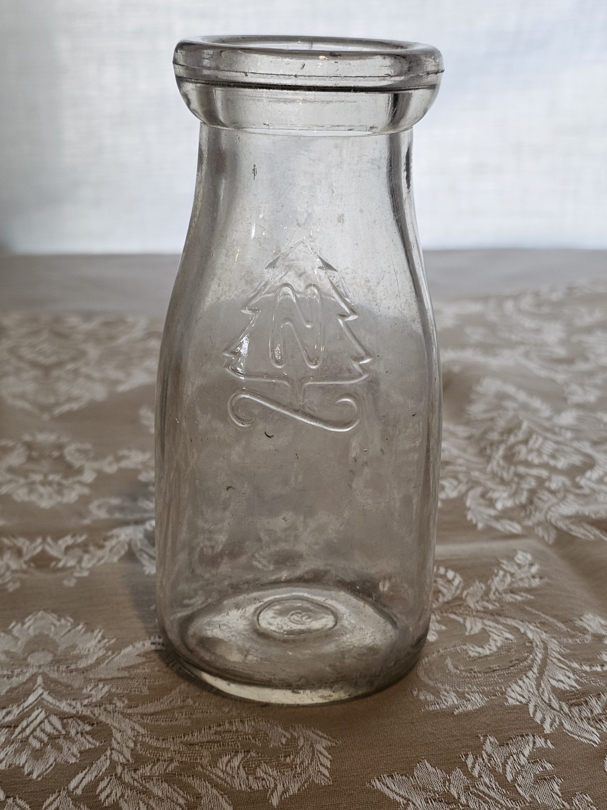 Vintage Northland Milk Half Pint Bottle Pinetree Minnesota Mid 1900s