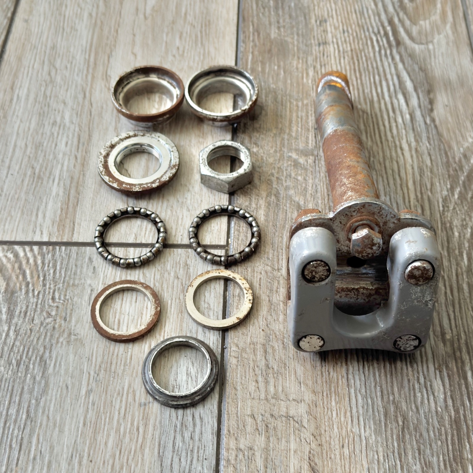 Vintage 1980s Variflex Strada Neck Stem And Headset Rusty Read