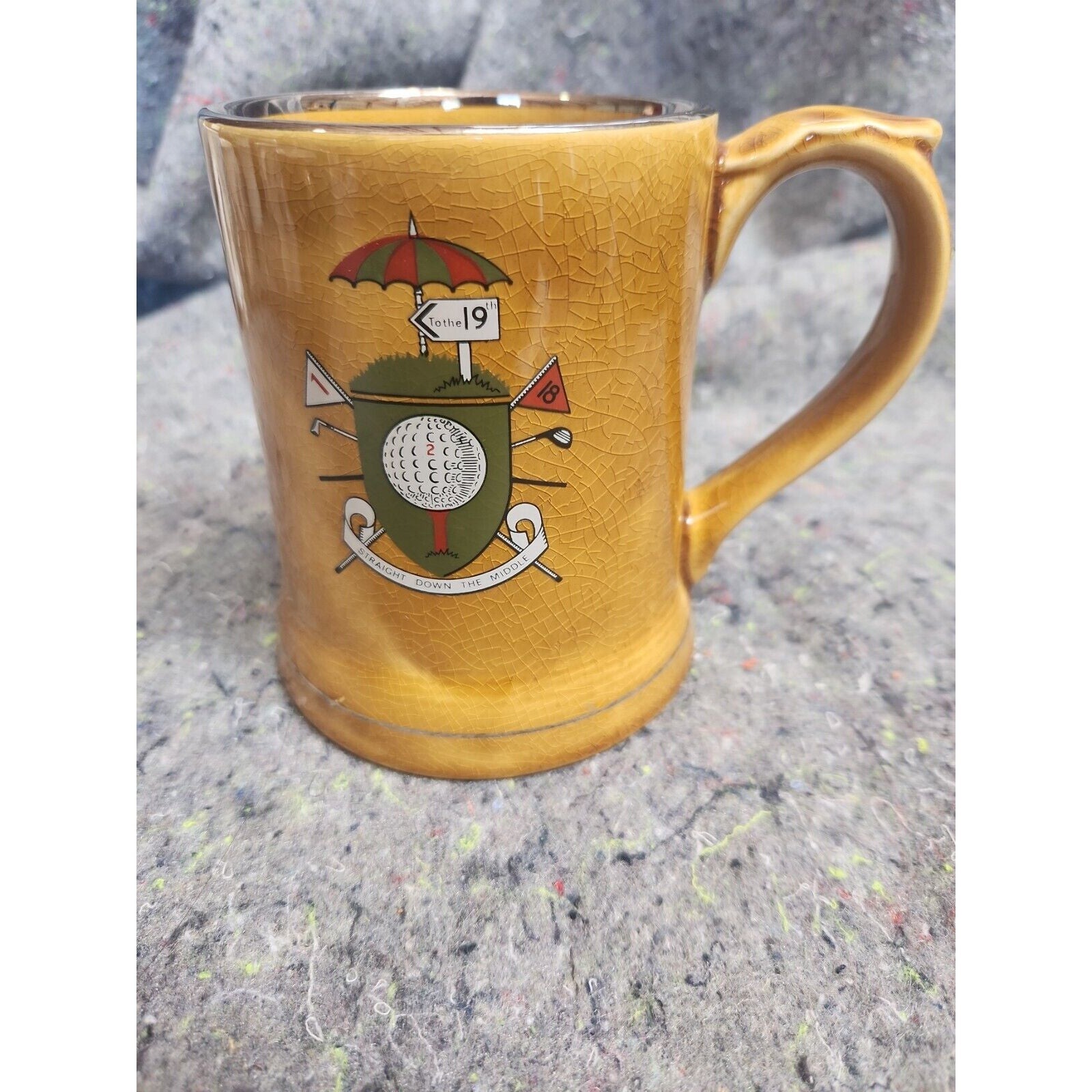 Vintage Wade Irish Porcelain Golf Tankard 19th Hole Wade Ireland