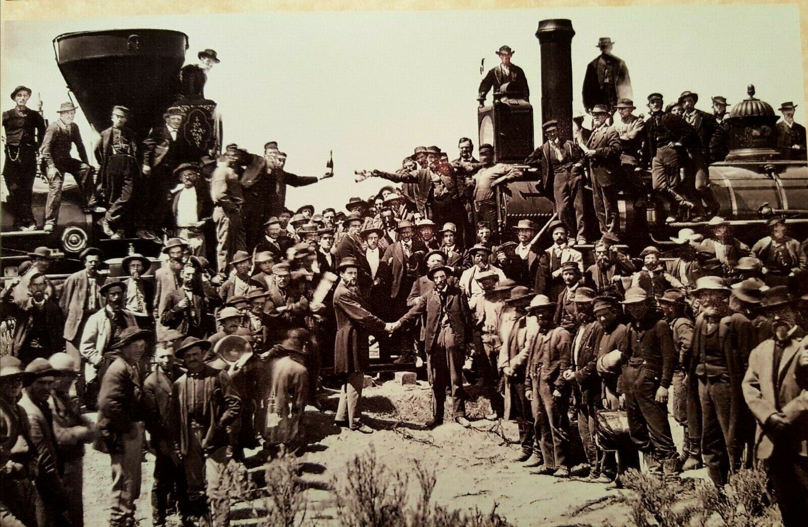 Completion of the Transcontinental  Railroad 150 year Anniversary 10 Photos