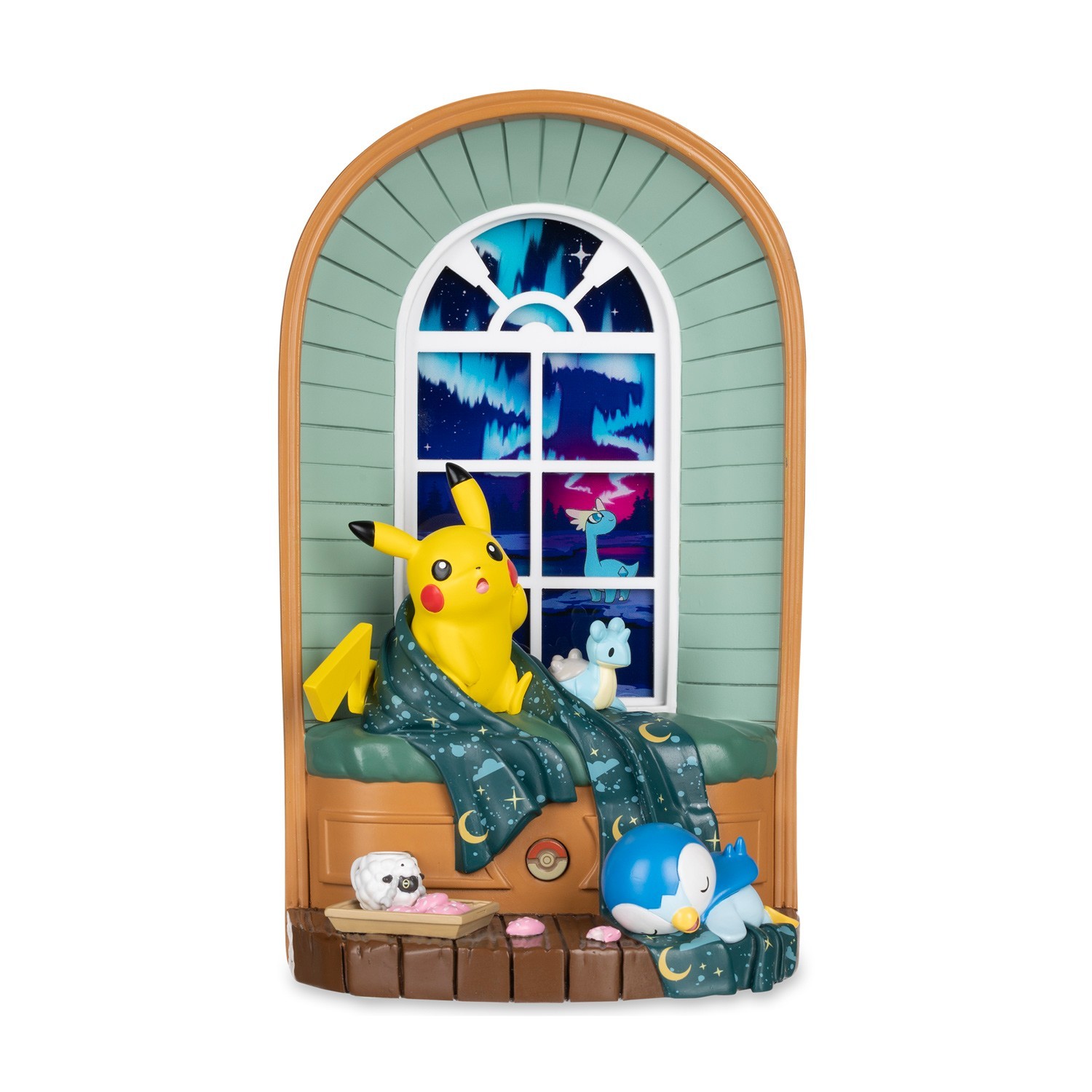 Pokemon Center Aurora Sighting Figure Pikachu Piplup Amaura Light Up Holiday NEW