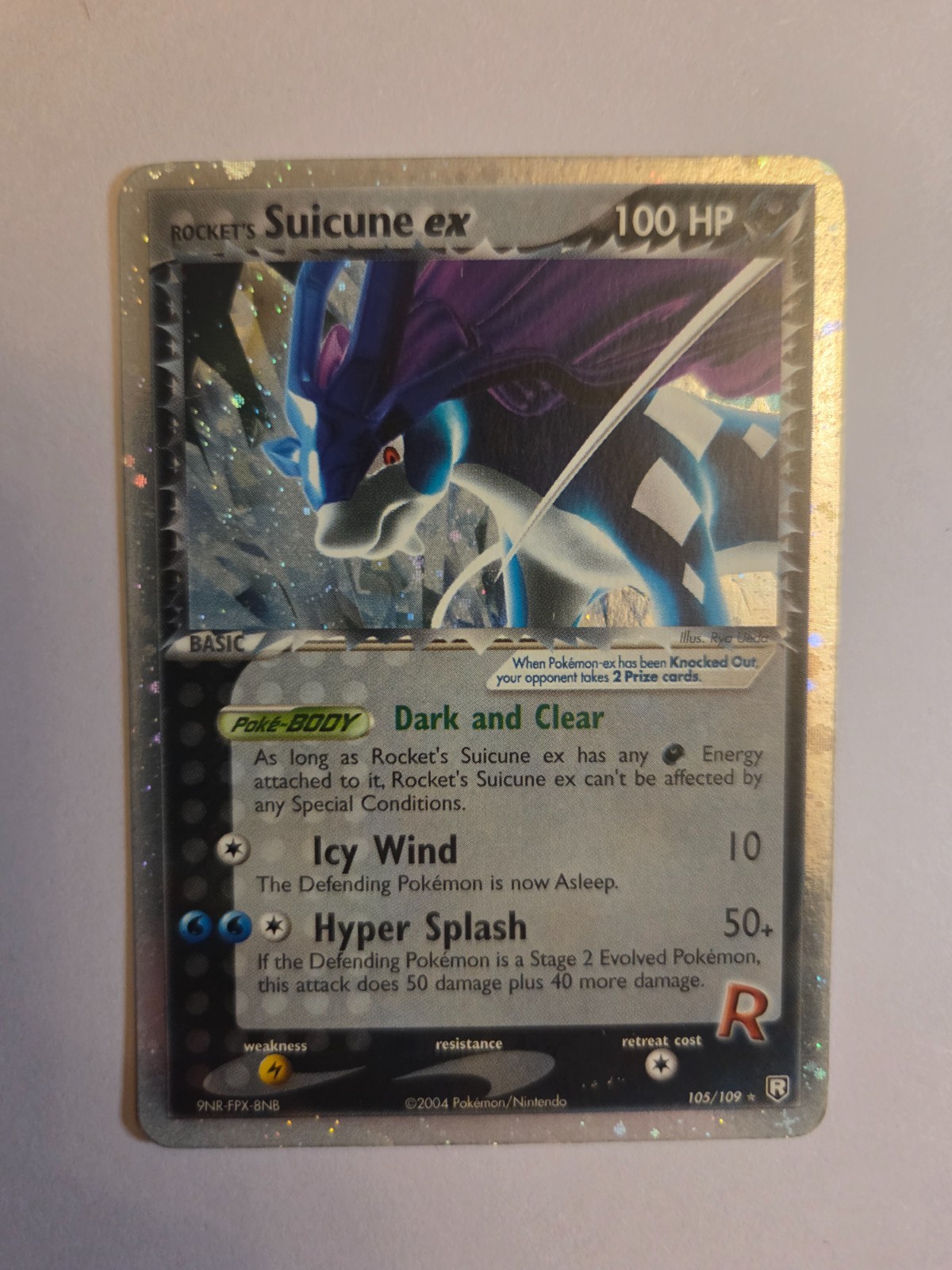 Nintendo Pokémon TCG Rocket's Suicune ex Holo 105/109 2004 English