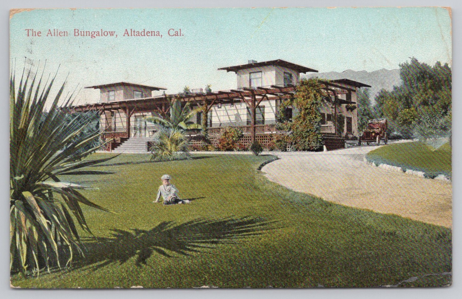 The Allen Bungalow, Altadena, California CA 1910 DB Postcard