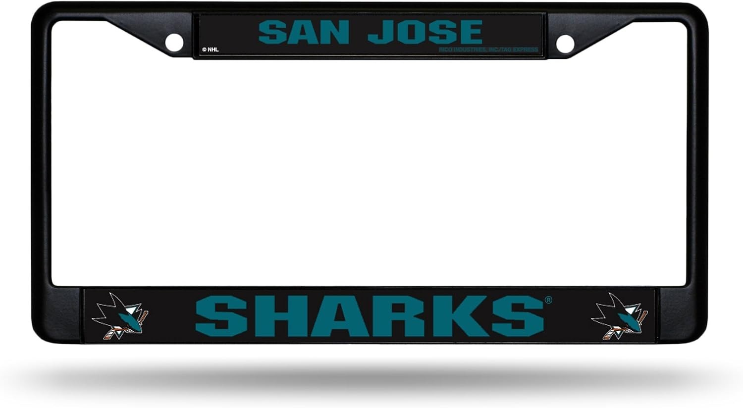 Rico Industries NHL San Jose Sharks Standard Chrome 6 x 12.25-