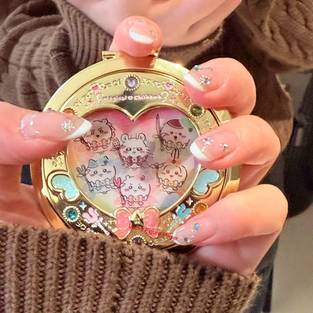Chiikawa Magical Girl Usagi Shisa Portable Metal Double Sided Makeup Mirror
