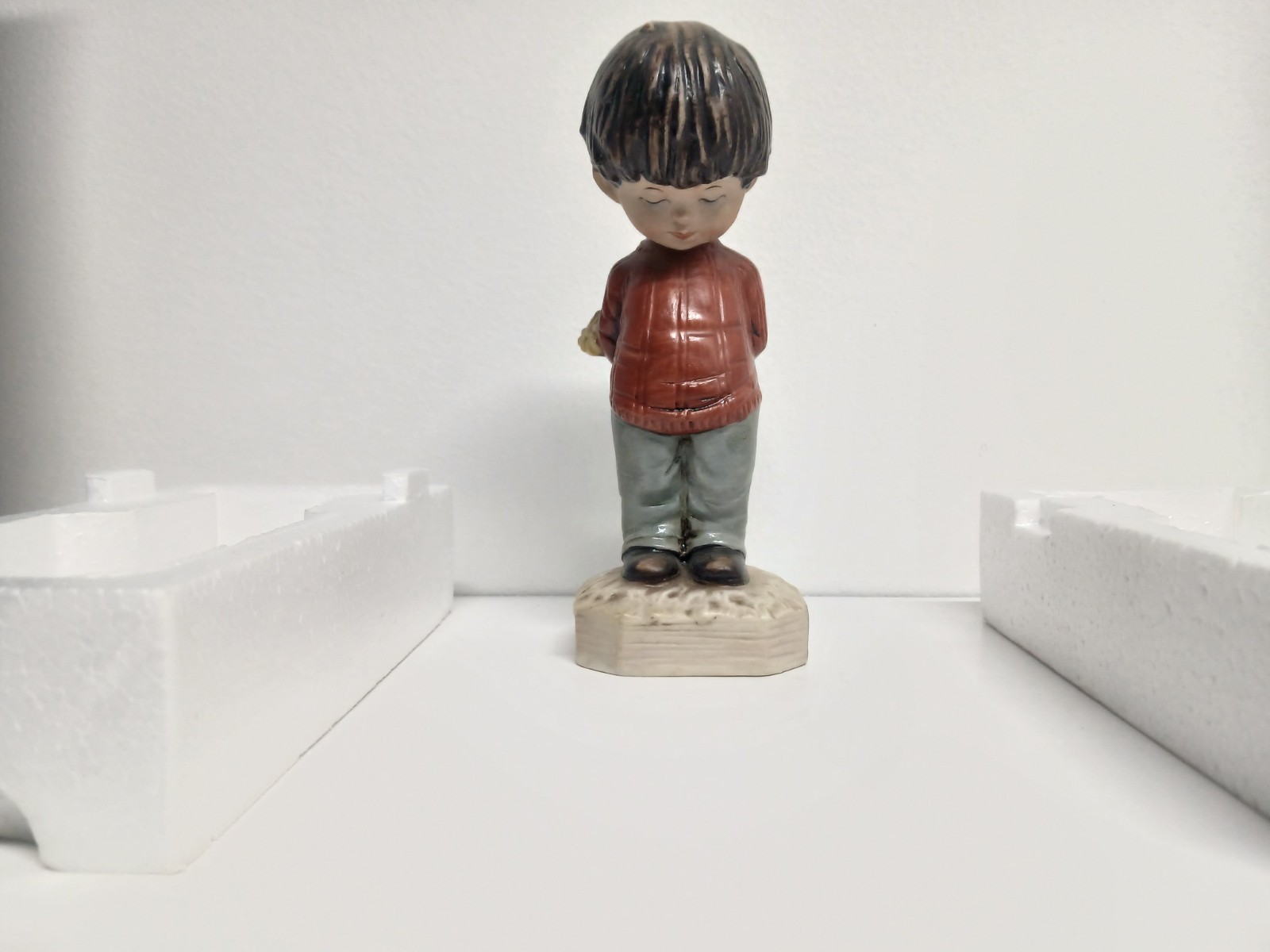 VTG 1971  Moppets Boy Figurine Fran-Mar Gorham Japan #5499 Be Nice w/ Box