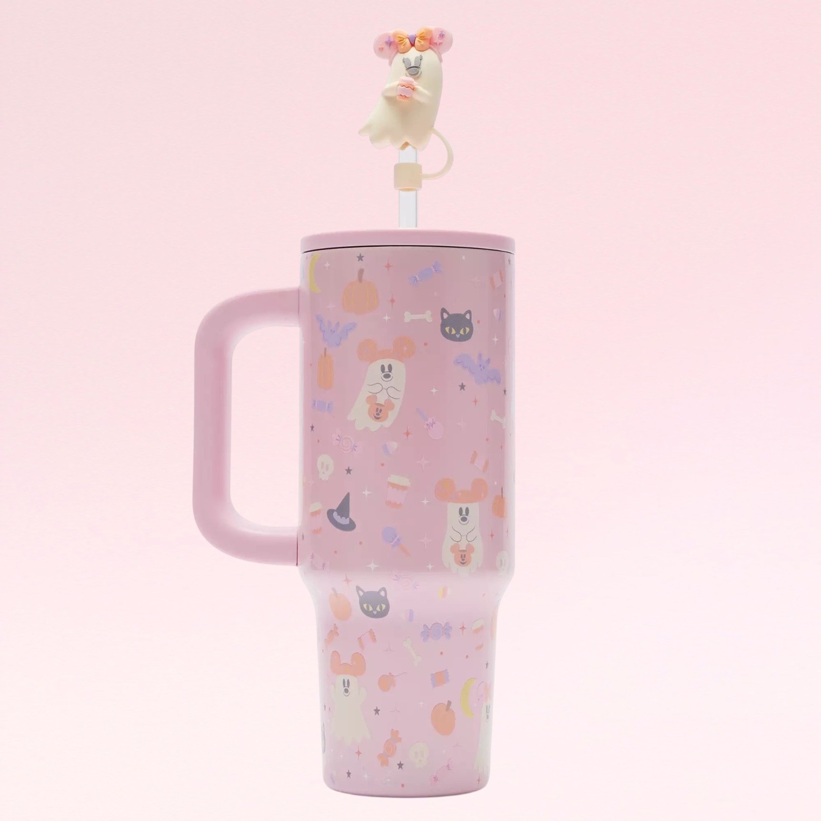 Disney Parks 2026 Minnie Cutie Ghost Topper Pink Pastel Halloween Tumbler  - NEW