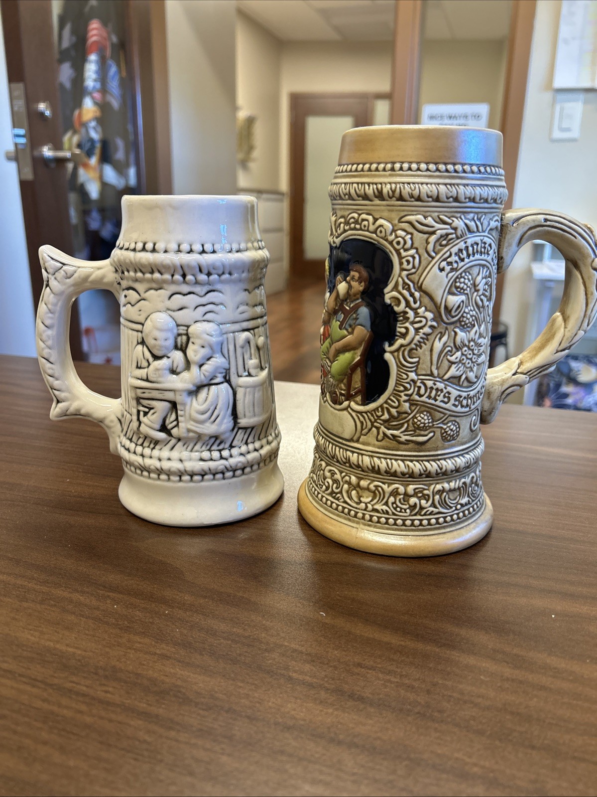 Vintage German Beer Steins Set Of Two