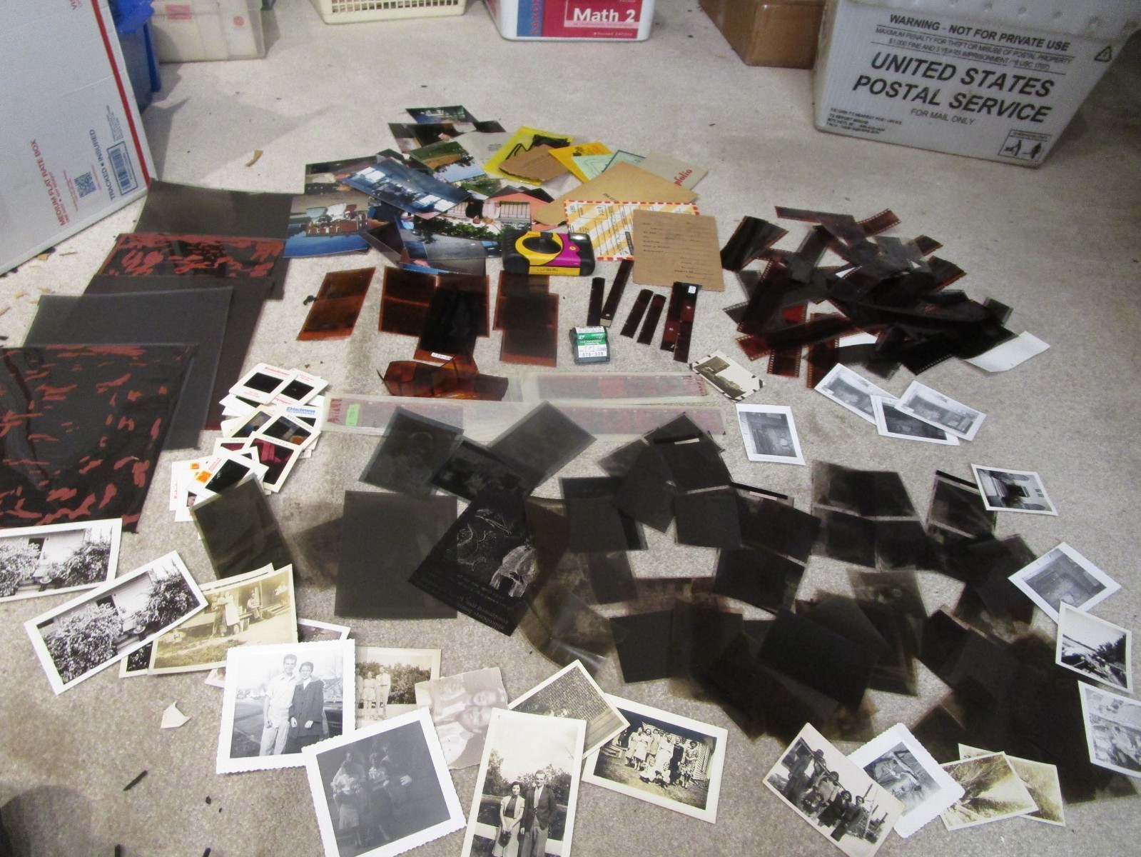 Lot 200+ Vintage Old Photos Pictures NEGATIVES Black & White Film Slides 35mm