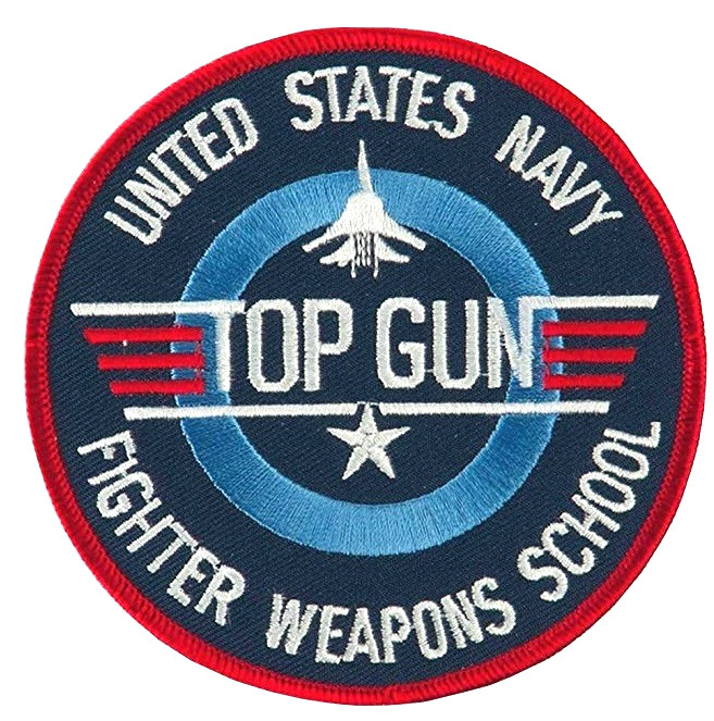 100 Pcs US NAVY TOP GUN Embroidered Patches 3\ 100 Pcs US NAVY TOP GUN Embroidered Patches 3\
