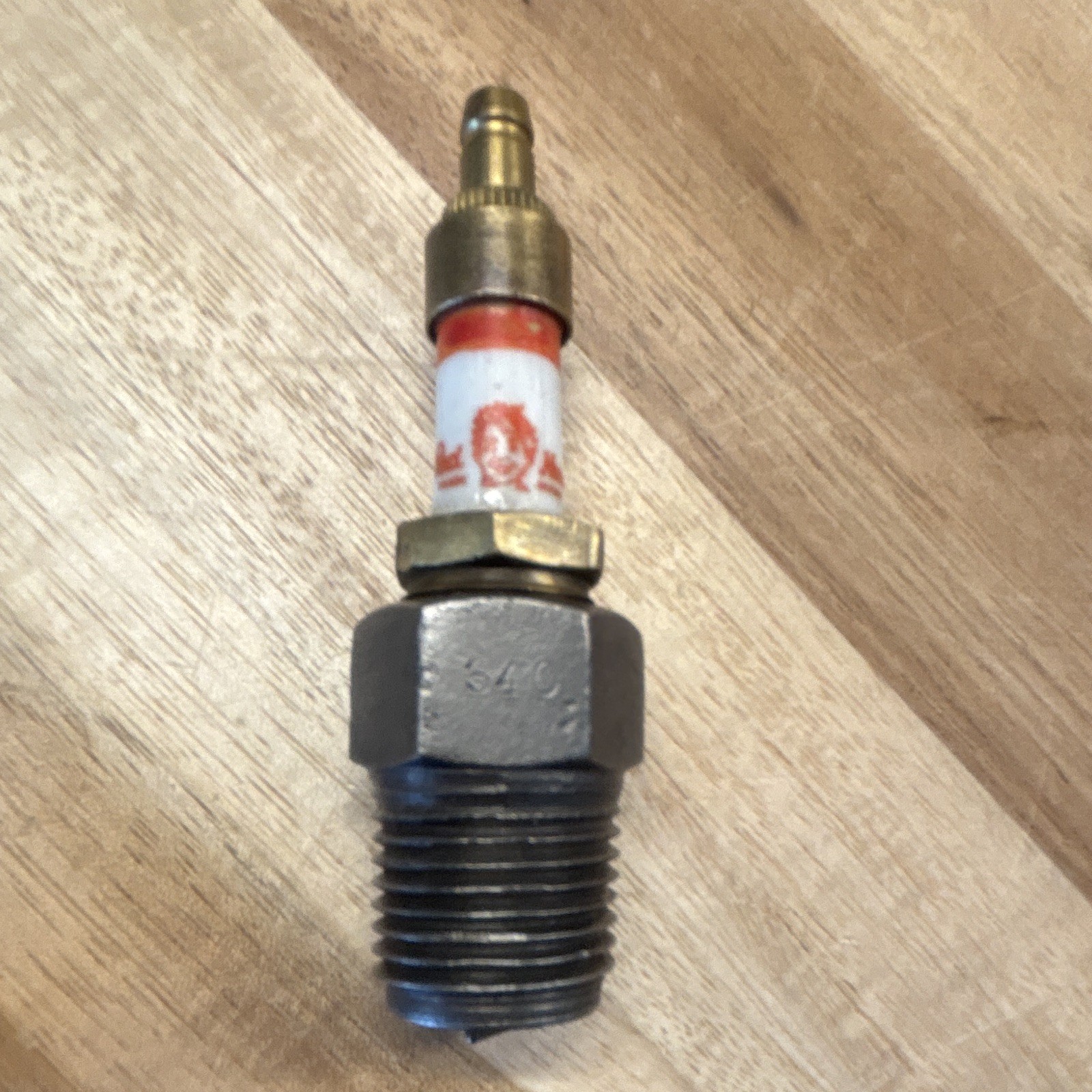 Rare Antique Red Head/Redhead Spark Plug