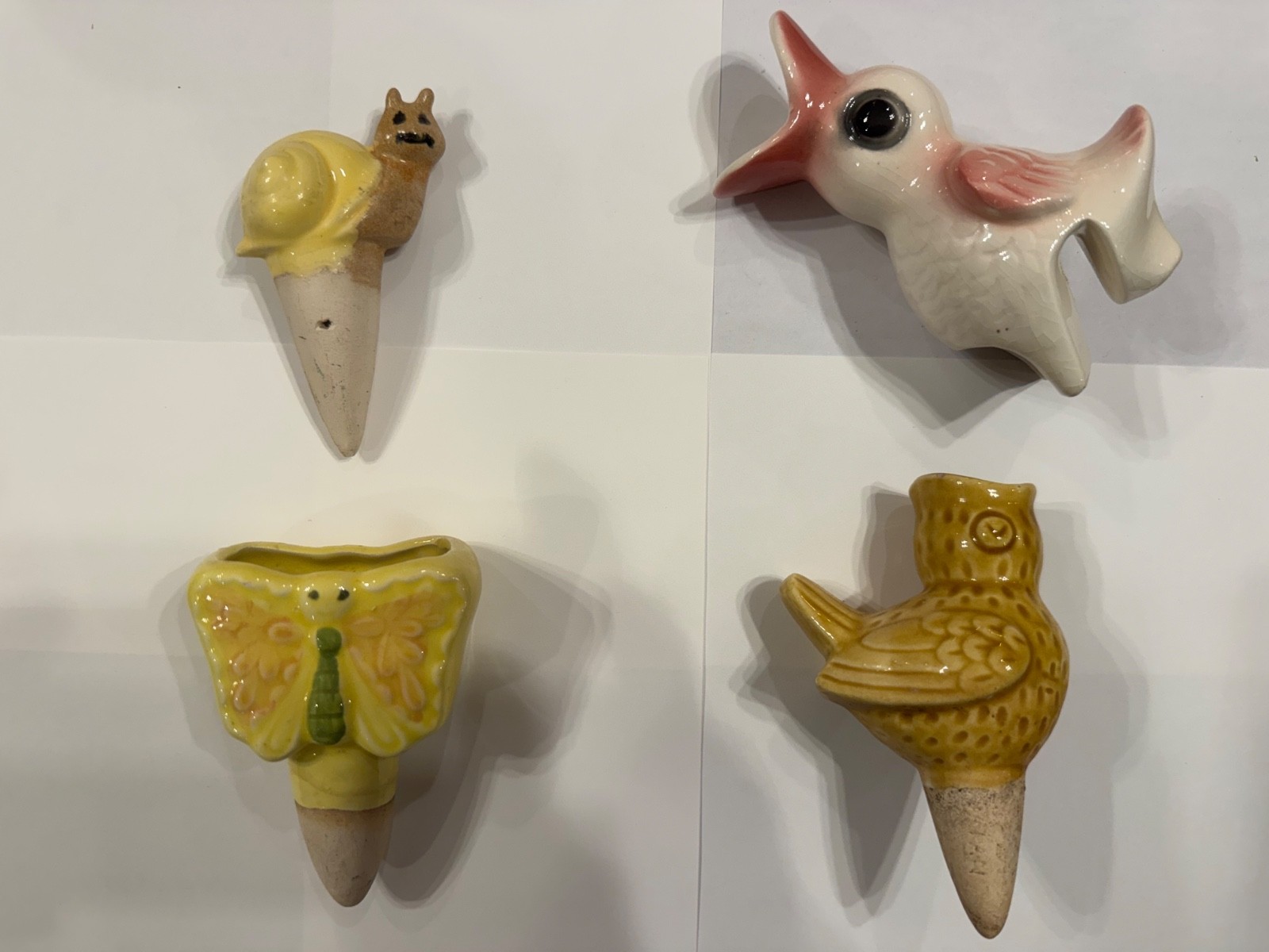 Four Vintage Pie Birds