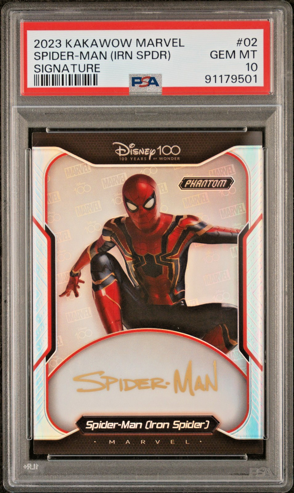 2023 Kakawow Marvel Spider-Man Signature /100 PSA 10 Low Pop Disney RARE