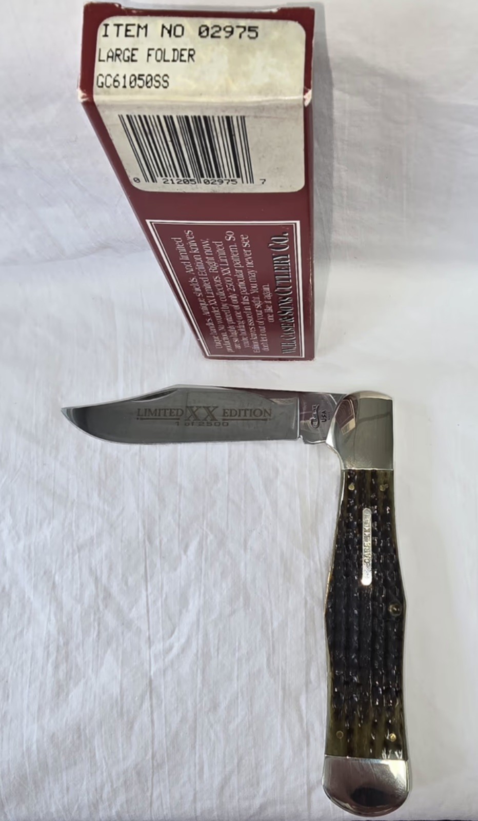 Case XX USA 1996/4 DOT GC61050SS COKE BOTTLE GREEN BONE CORNCOB JIG POCKET KNIFE Case XX USA 1996/4 DOT GC61050SS COKE BOTTLE GREEN BONE CORNCOB JIG POCKET KNIFE