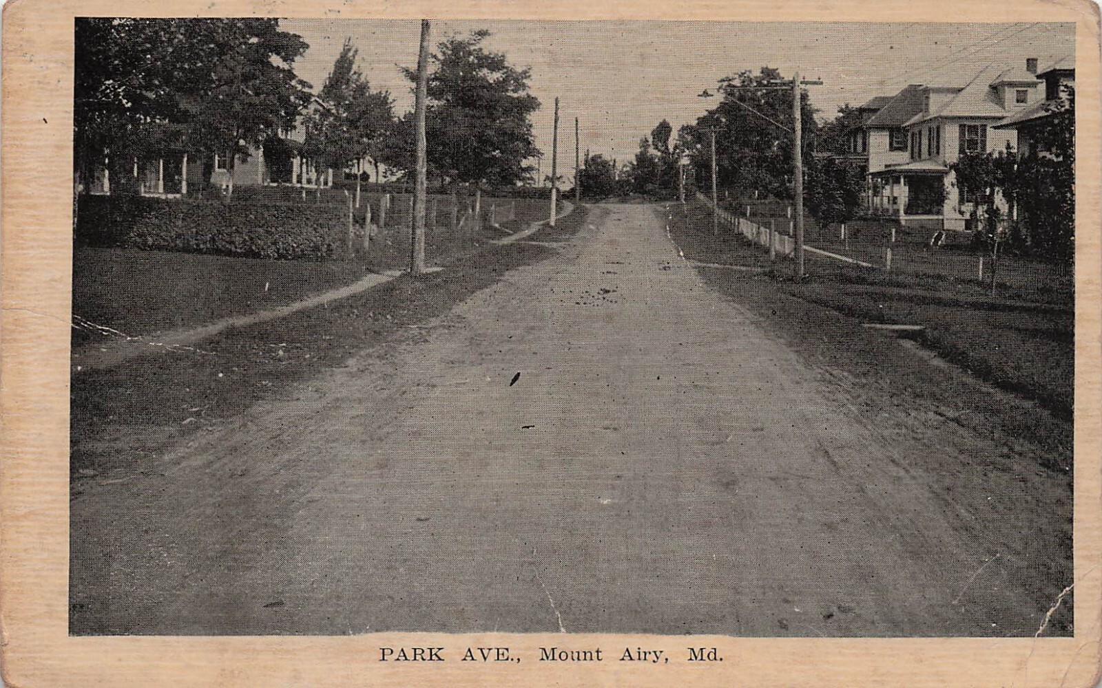 Mount Mt Airy MD Maryland Park Ave Downtown Main Street Vtg Postcard G39
