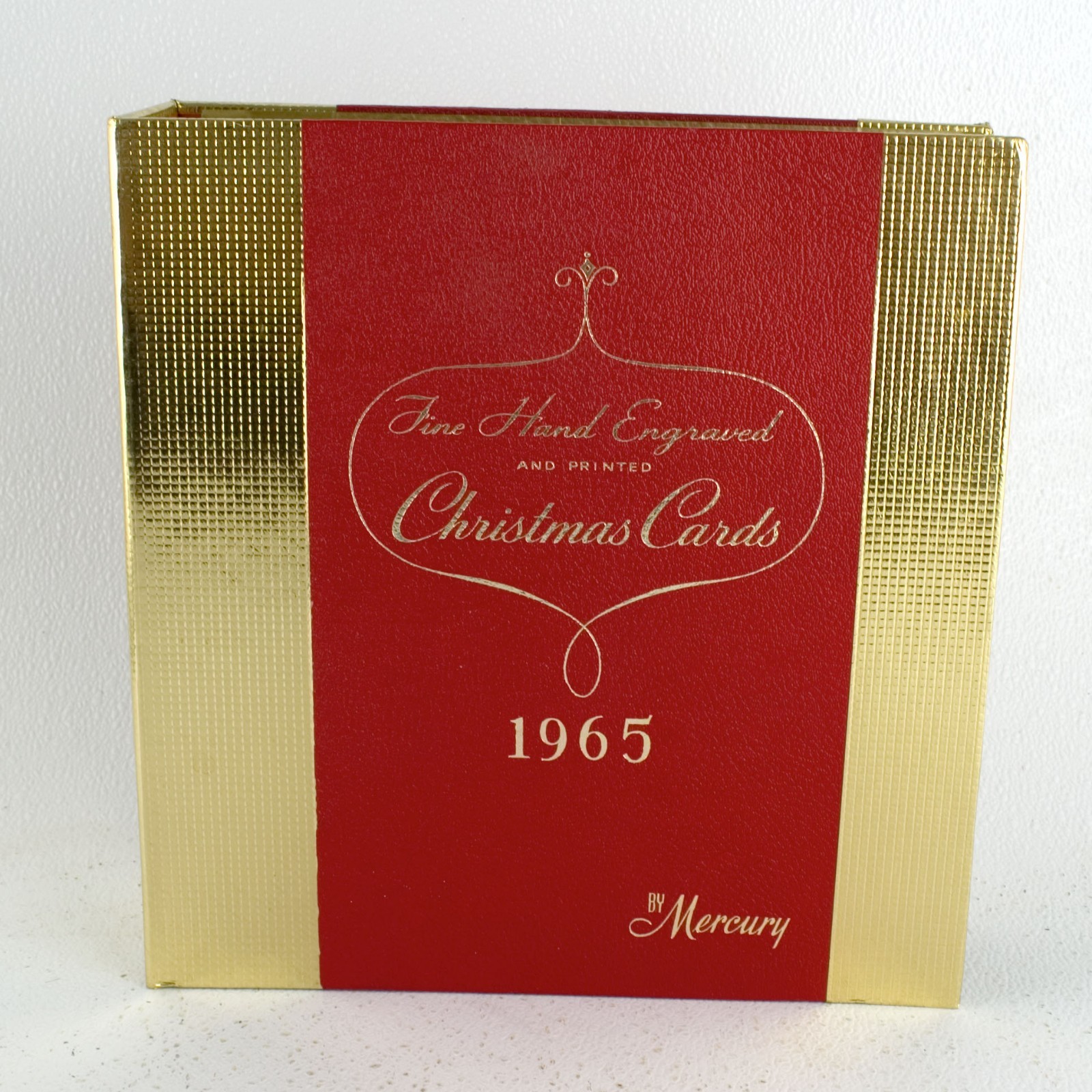 Vintage 1965 Salesman Sample Album Personal Christmas Greetings Cards Mercury