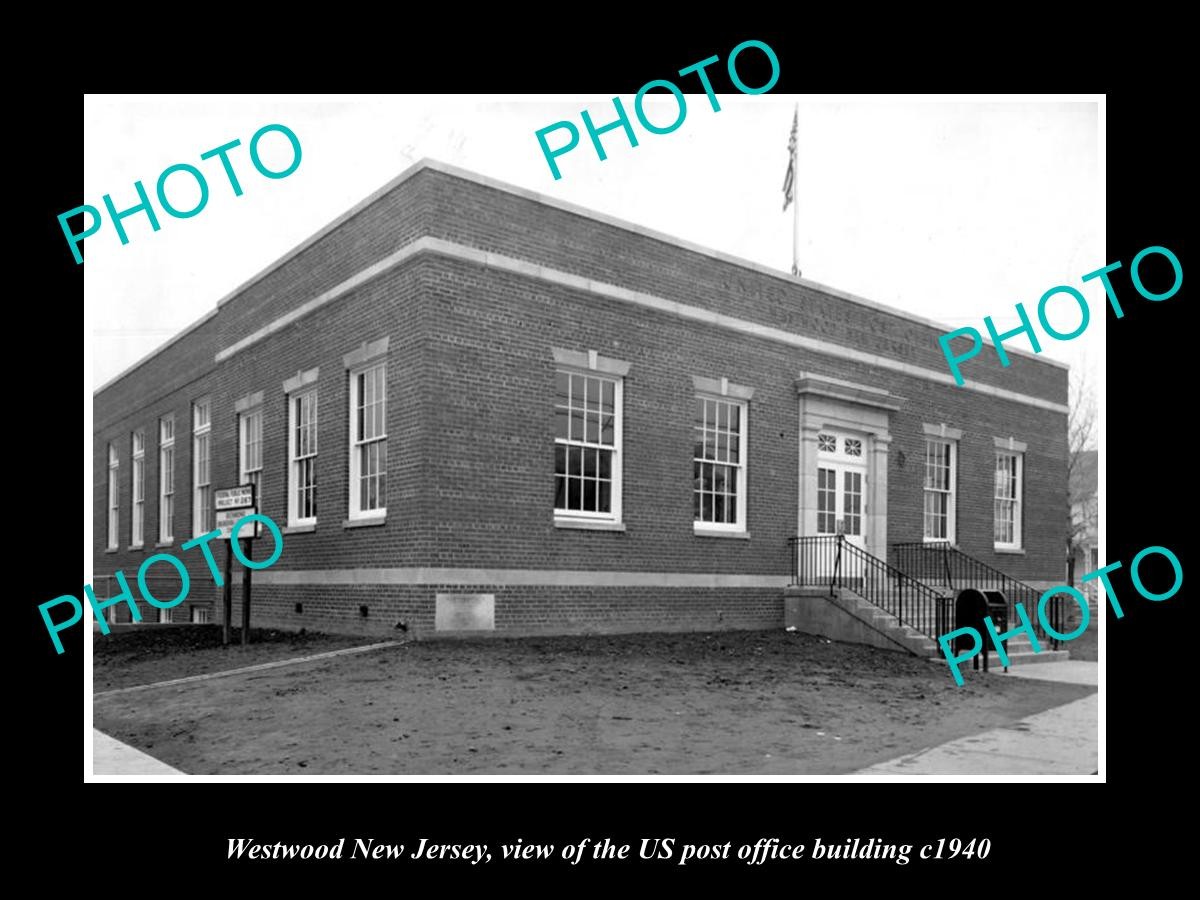 Westwood New Jersey Us Post Office Building c1940 Old Large Historic Photo