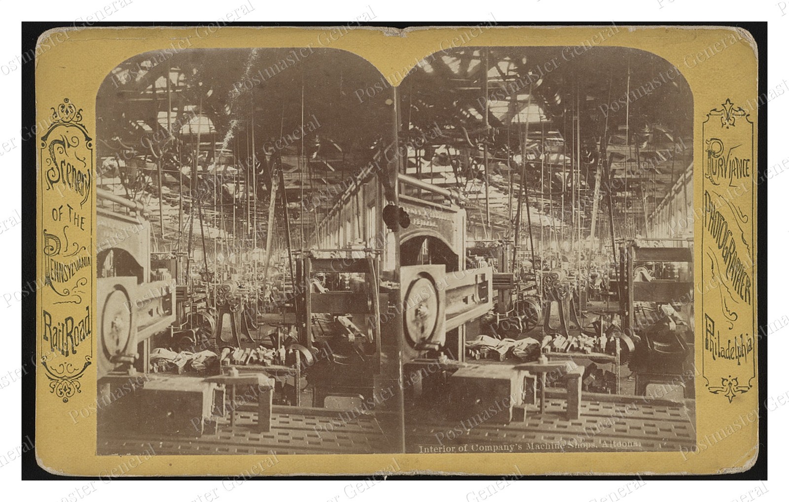 Altoona Pennsylvania Machine Shops Standard Postcard COPY RPPC