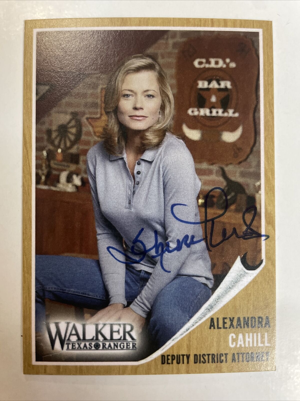 Sheree J. Wilson Autographed Custom Walker Texas Card Alexandra Cahill A-539