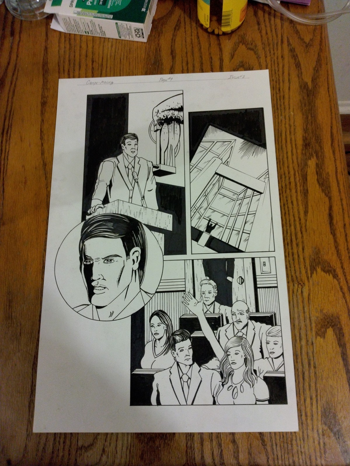 Original Artwork Compu-M.E.C.H. Page #9 Issue #2 By Theodore Riddle 