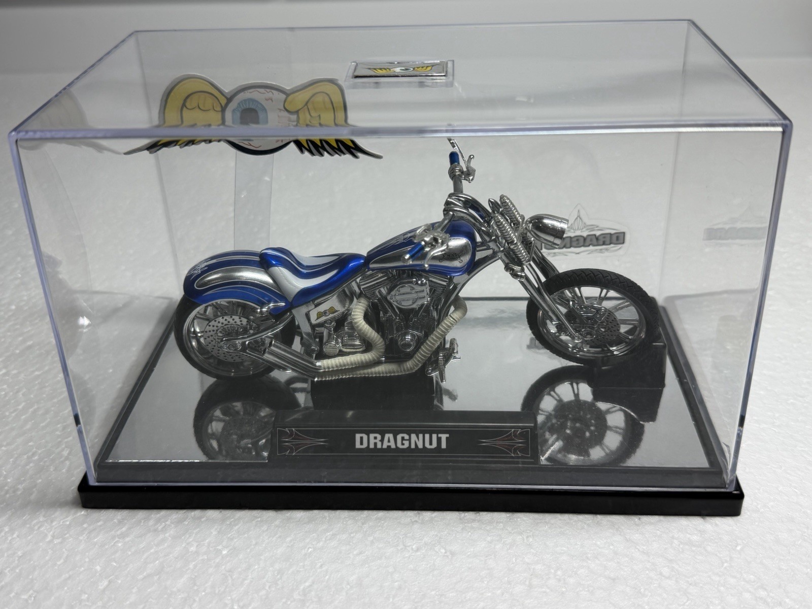 Von Dutch DRAGNUT Custom Chopper Motorcycle Die Cast w Display Case Rare