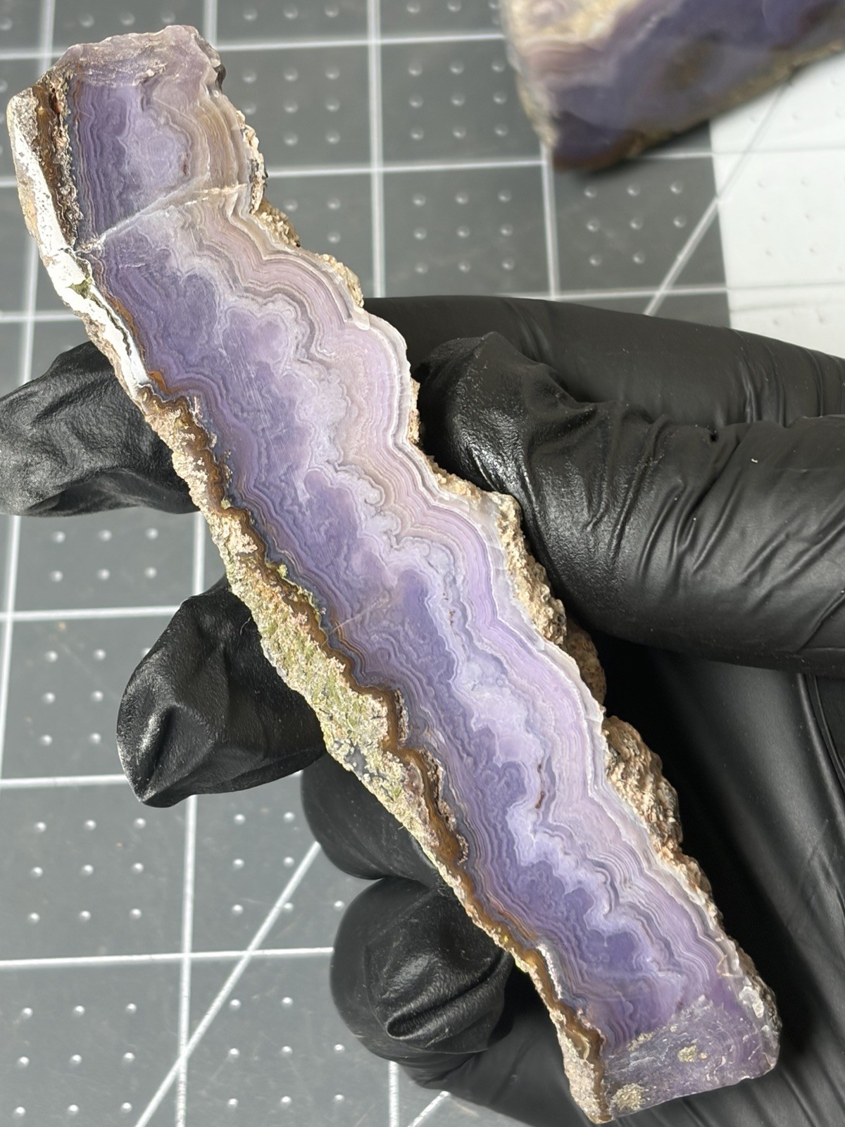 Rare Royal Aztec Lace Agate Purple Polished Specimen Mexico