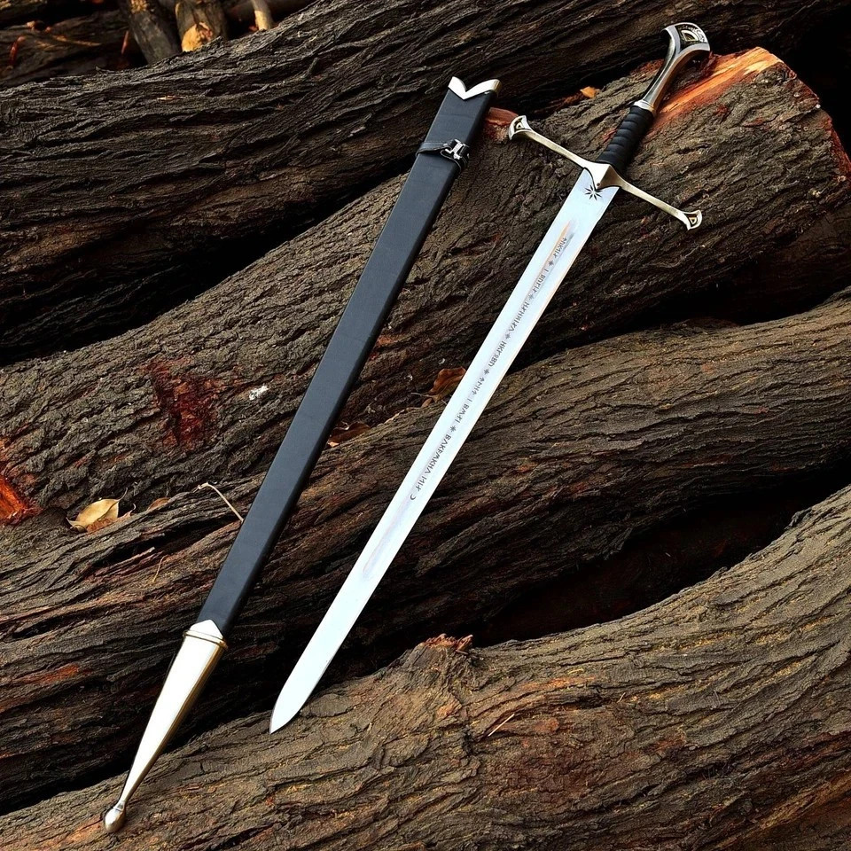 Anduril Narsil Sword Replica King Aragorn Lord of the Rings Stainless Steel Disp